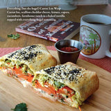 Two Dollar Radio Guide to Vegan Cooking by Jean-Claude van Randy, Speed Dog, with Eric Obenauf (Two Dollar Radio, 2020), Carrot Lox Wrap