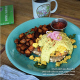 Two Dollar Radio Guide to Vegan Cooking by Jean-Claude van Randy, Speed Dog, with Eric Obenauf (Two Dollar Radio, 2020), No Crab Cakes Benedict